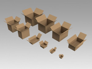 cardboard boxes 3D 模型
