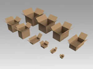 cardboard boxes 3D Model