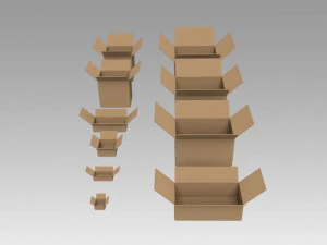 cardboard boxes 3D Model