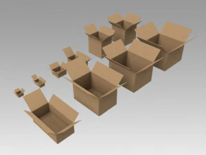 cardboard boxes 3D Model
