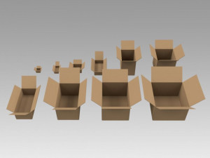 cardboard boxes 3D Model
