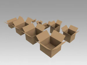 cardboard boxes 3D Model