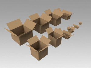 cardboard boxes 3D Model