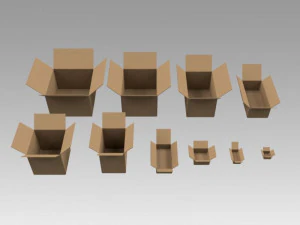 cardboard boxes 3D Model