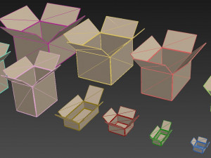 cardboard boxes 3D Model