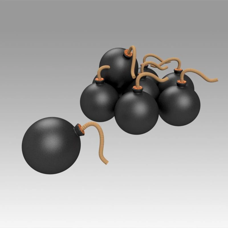 क्लासिक बम 3D मॉडल .c4d .max .obj .3ds .fbx .stl .blend 