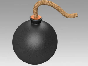 क्लासिक बम 3D मॉडल