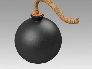 क्लासिक बम 3D मॉडल