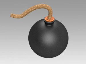 क्लासिक बम 3D मॉडल