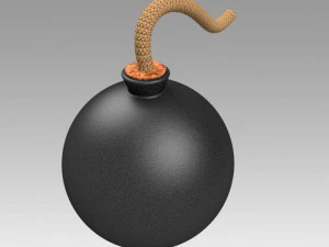 क्लासिक बम 3D मॉडल