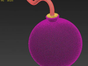 क्लासिक बम 3D मॉडल