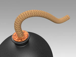 क्लासिक बम 3D मॉडल