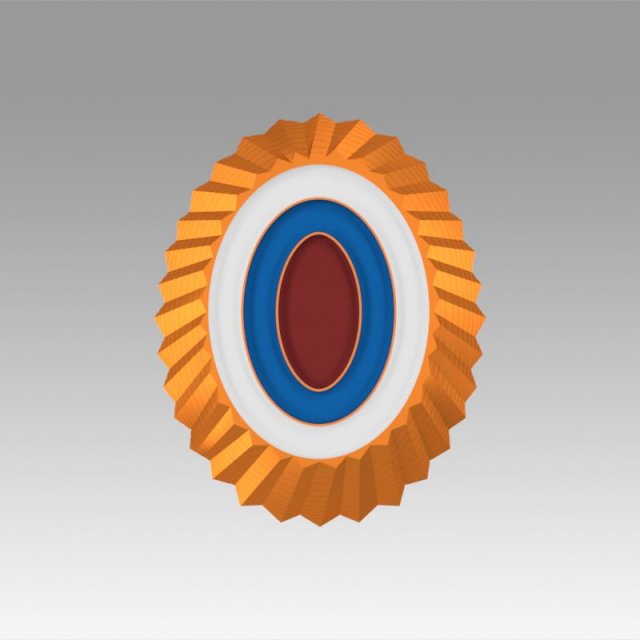 cockade badge ensign russian Modelo 3D .c4d .max .obj .3ds .fbx .stl .blend 