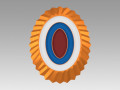 Cockade badge ensign Russian 3D Model