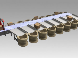 conveyor sorter Model 3D