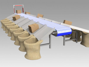 conveyor sorter Model 3D