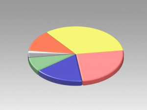 pie chart circle diagram Model 3D