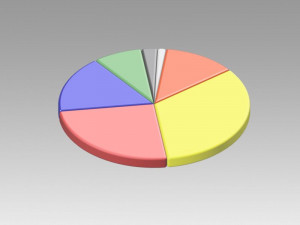 pie chart circle diagram Model 3D