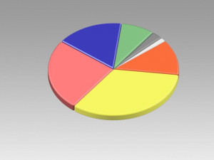 pie chart circle diagram Model 3D