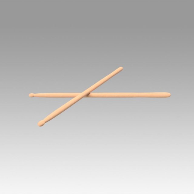 drum sticks Model 3D .c4d .max .obj .3ds .fbx .stl .blend 
