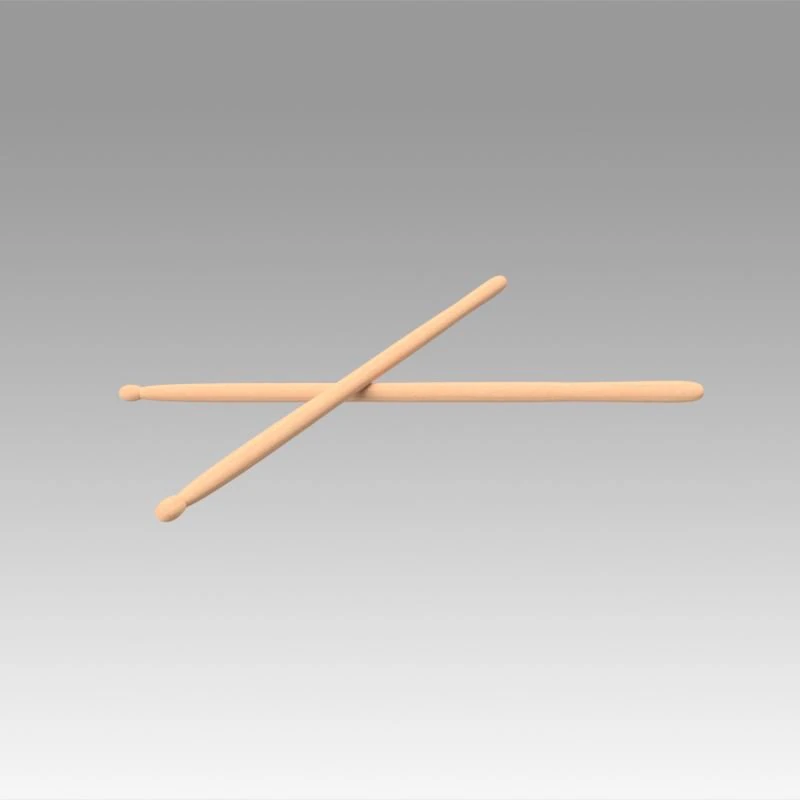 drum sticks 3D Model .c4d .max .obj .3ds .fbx .stl .blend 
