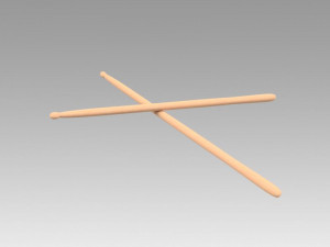 drum sticks Model 3D