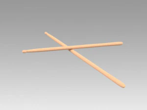 drum sticks 3D Model