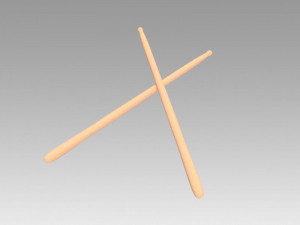 drum sticks Model 3D