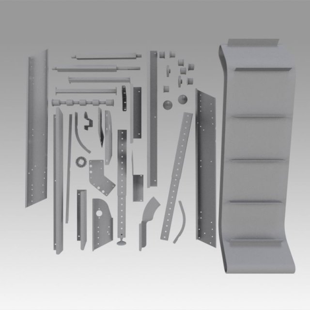 engineering parts for conveyors 3D Модель .c4d .max .obj .3ds .fbx .stl .blend 