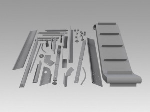 engineering parts for conveyors 3D Модель