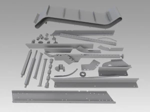 engineering parts for conveyors 3D Model