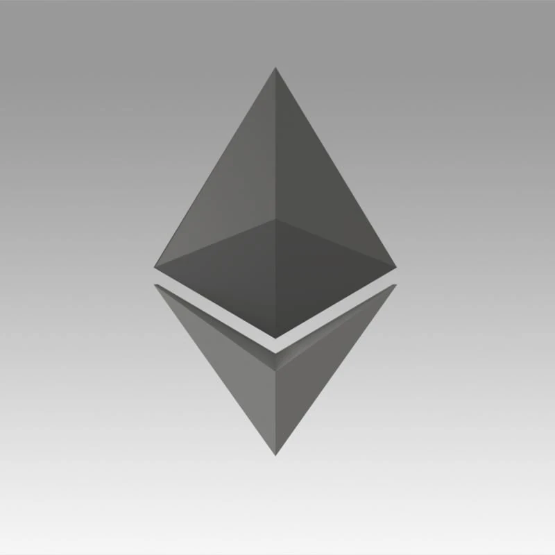 ethereum crypto currency 3D Model .c4d .max .obj .3ds .fbx .stl .blend 