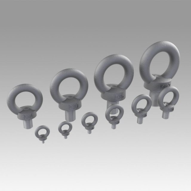 eyebolt set 3D Модель .c4d .max .obj .3ds .fbx .stl .blend