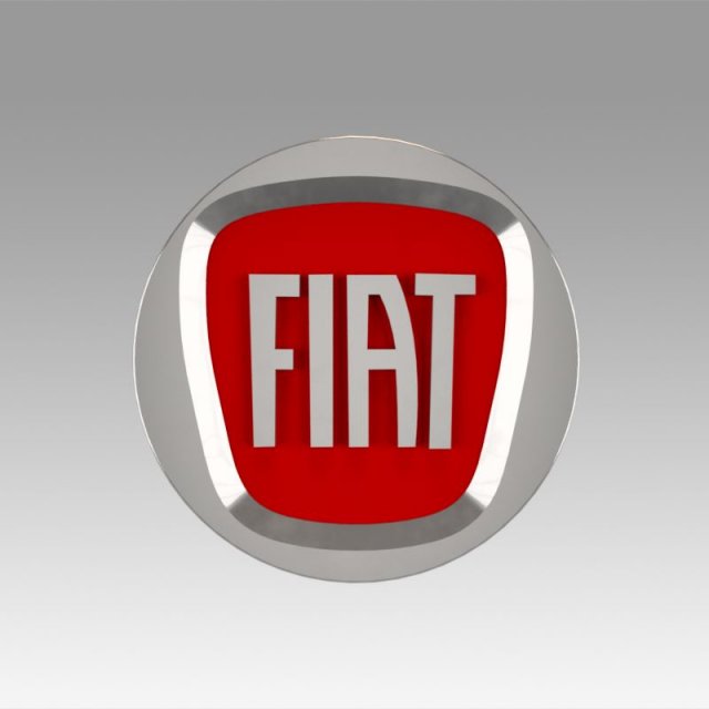 fiat logo Modelo 3D .c4d .max .obj .3ds .fbx .stl .blend