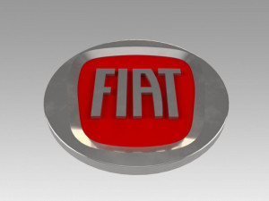 fiat logo Modelo 3D