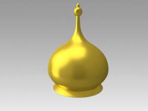 church golden dome 3D Model