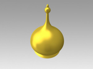 church golden dome 3D Model