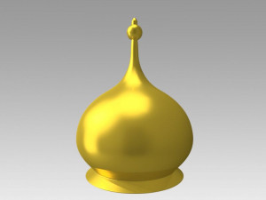 church golden dome 3D Model