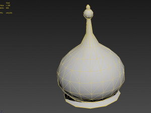 church golden dome 3D Model