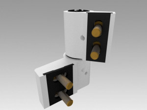 hinge for plastic doors Modello 3D