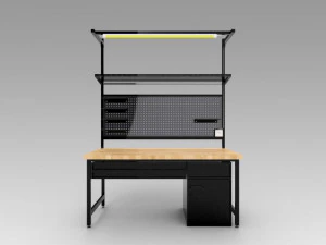 banco de trabajo Modelo 3D