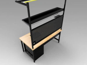 banco de trabajo Modelo 3D