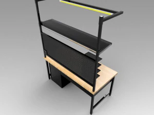 banco de trabajo Modelo 3D