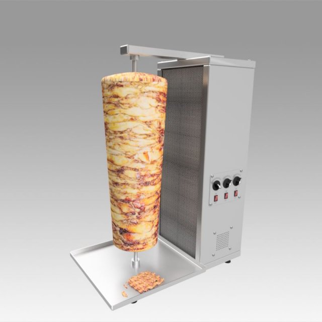kebab doner machine 3D Model .c4d .max .obj .3ds .fbx .stl .blend 