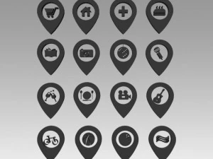 map markers 3D Model