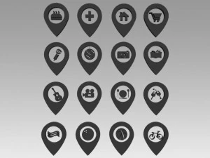 map markers 3D Model