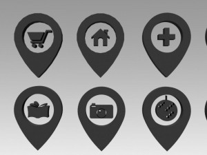 map markers 3D 模型