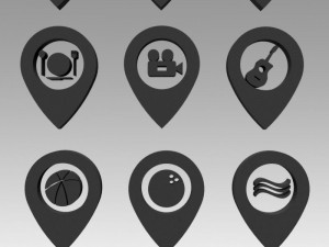 map markers 3D 模型