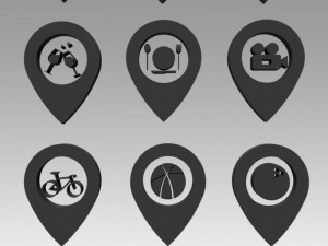 map markers 3D 模型