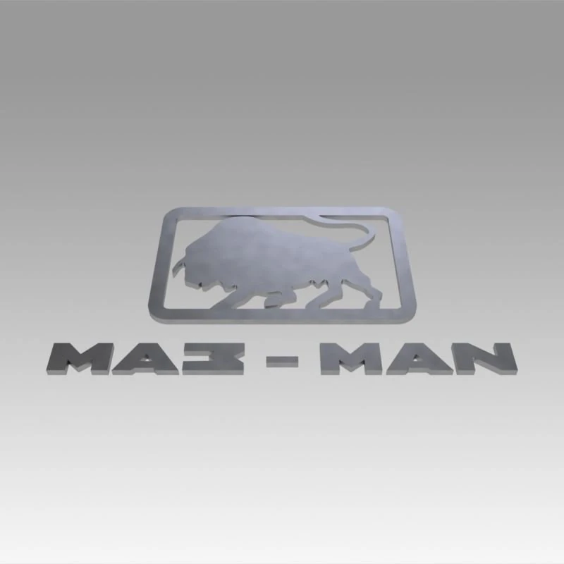 maz man logo 3D Model .c4d .max .obj .3ds .fbx .stl .blend 